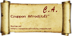 Czuppon Afrodité névjegykártya